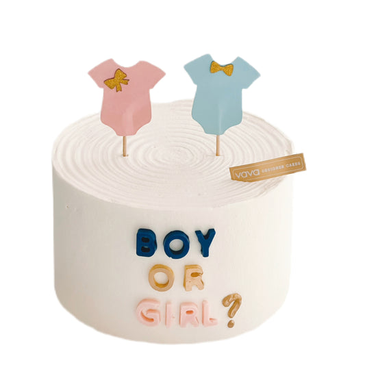 Boy or Girl Gender Reveal Cake